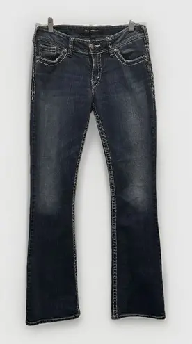 Silver Jeans Silver Women’s Jeans Suki Flare 29x34 (30x32.5) Embellished Pockets Distressed