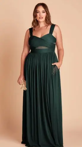 Birdy Grey ELSYE DRESS MESH EMERALD bridesmaids dress size medium green wedding​