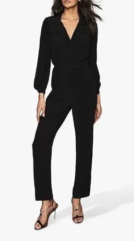 Reiss Selena Black Straight Leg Long Sleeve Crepe Blazer Jumpsuit Size 4 NWT