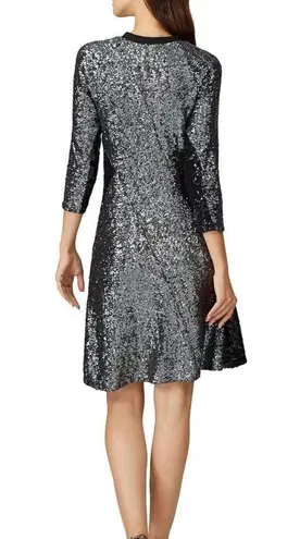 Koche Collective Koche Sequin Football Tee T-Shirt Dress Metallic Silver Grey Blue Purple size 10