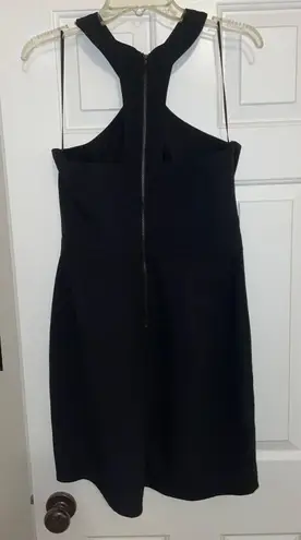 Adelyn Rae Halter Sheath Black Dress