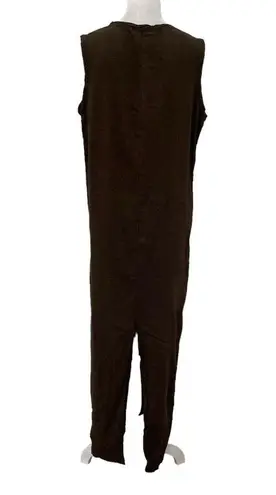 Spiegel Linen Blend Tank Sleeveless Maxi Dress Lagenlook Brown size Medium