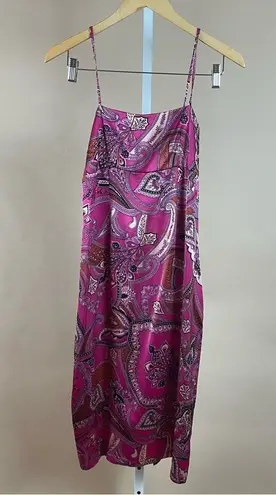 Arden B . Silk Blend Medium Sex In The City Style Slip Dress Paisley Boho