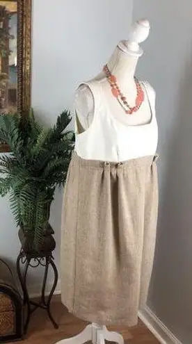 Necessary Objects By Ady Gluck Frankel 1X Light Brown Beige Sleeveless Pleated - Image 1