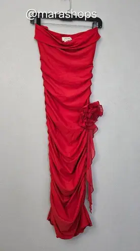 Fanci Club Red Horse Midi Dress Size XS