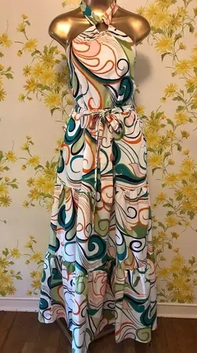 Tiered Halter Midi dress size M Size M