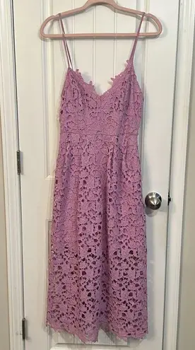 ASTR  the Label Lace A Line Midi Dress Size Medium Purple