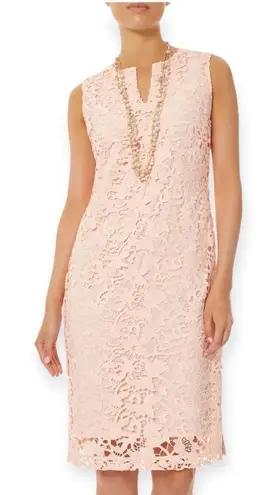 Ming Wang Floral Lace Sheath Dress Pink Size XL NEW
