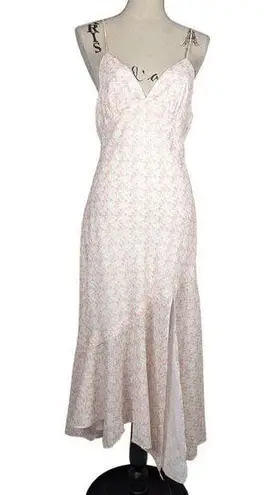 Cotton Candy LA Floral Print Spaghetti Strap Maxi Dress Blush Pink Size L
