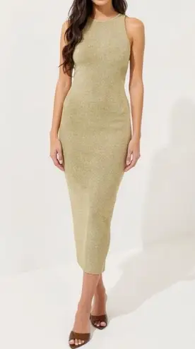 ALC Frank A.L.C. Ashley Knit Dress, Metallic Bright Gold, XL