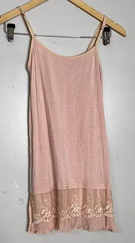 Y2K Pink Pleated Lace Trim Layering Tank Top