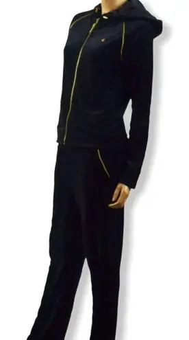 Ralph Lauren LRL Lauren  Black/Gold Velour Tracksuit