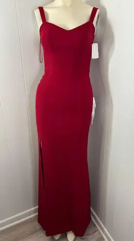 Dress the Population  Women's Red Estella Garnet Bodycon Gown Size Small