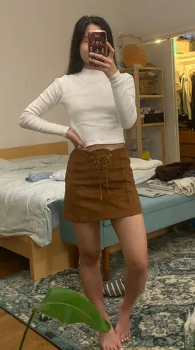 American Rag Tan Suede Skirt