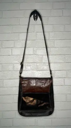 The Sak  Iris Leather Crossbody Bag Medium Sized Brown