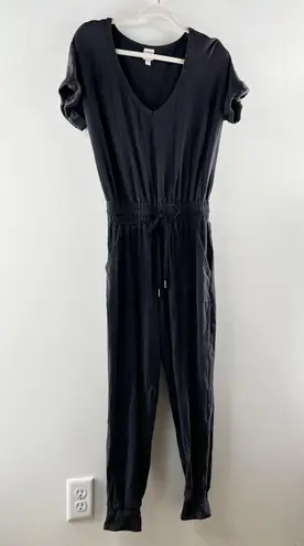 Evereve Roan + Ryan Sloan Short Sleeve Jogger Jumpsuit Black XS