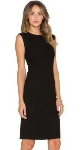 Vince  Ponte Knit Sleeveless Formfitting Pencil Midi Black Dress Women’s Size S