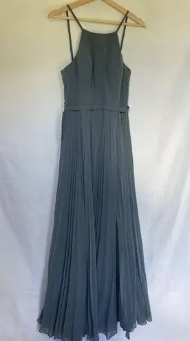 Azazie NWT A4 Lenon Twilight formal maxi dress halter neckline bridesmaid dress