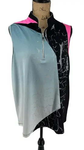 Jamie Sadock Sleevelessâ Golf Blouse Activewear Pickleball Performance Loose Fit Blue Size XL