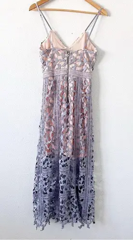 Elliatt Anthropologie  Tingle Lace Overlay Midi Dress in Lilac