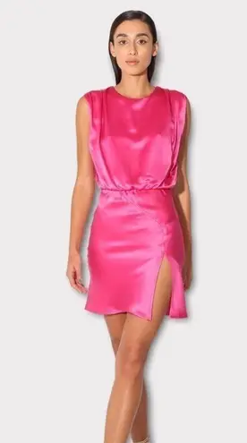 NONchalant Desiree Satin Sleeveless Mini Dress Size Small Pink