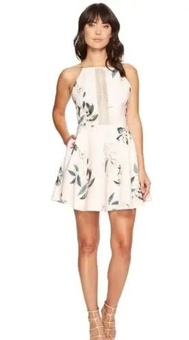 Keepsake The Label Light Garden Floral Pink Flouncy Dress Girly Flirty Preppy