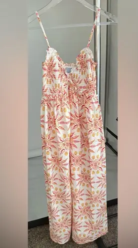 Hill House Sydney Nap Dress Orange Shell Mosaic Cotton Seashell Vacation Size XS