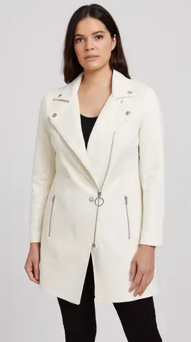 Akris Punto Asymmetrical Zip Moto Jacket Coat Size 4