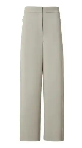 Akris Celadon Trousers wide leg acetate and viscose pants pale grey green