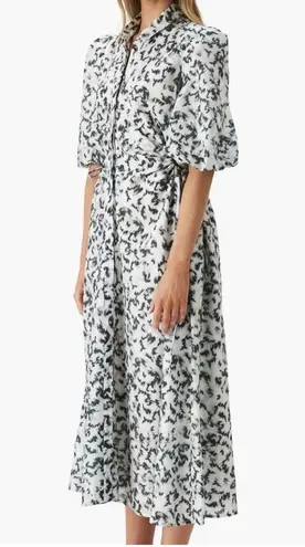 Bardot Abstract Cutout Midi Shirtdress