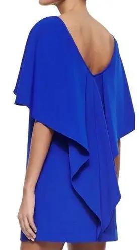 Milly  royal blue draped back mini dress 10