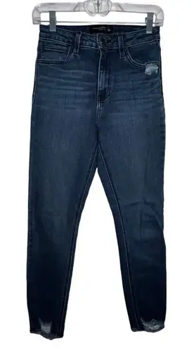 Just Black JBD Denim Vintage Straight Jeans Size 27 Raw Hem High Rise Distress