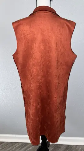 Solitaire Anthropologie Sleeveless Cardigan Jacket Women’s XL Soft Faux Suede