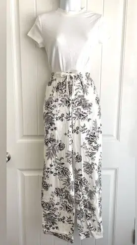 Stars Above x A New Day Floral Print Women's Pants & Ribbed White Shirt XS NWT