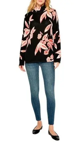 Nic+Zoe NWT  Sweater Flowering Tundra Turtleneck Black Multi Size Medium NEW - Image 12