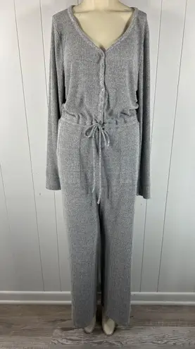 Gap Love by  Softspun Ribbed Cozy gray jumpsuit with long sleeves in size XL