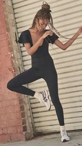 Free People Movement FP Movement On The Edge Black Jumpsuit Onsie in Black Small