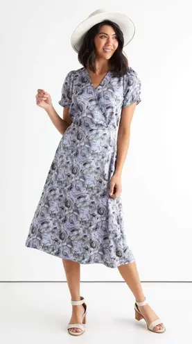 Downeast Women's Celia Floral Dress - Blue, Purple, and Green