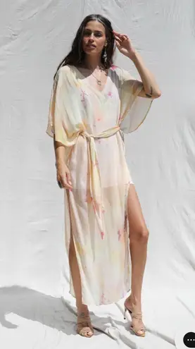 Jen's Pirate Booty Free People x Jen’s Pirate Booth Daze Kaftan NWT Size XS/S Color Ice Dye Sorbet