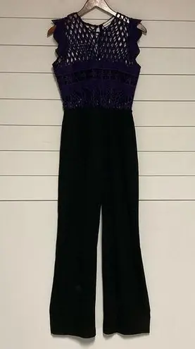 Karina Grimaldi Cap Sleeve Cut-Out Tapered Leg Jumpsuit