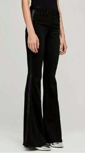 L'Agence BRAND NEW 'THE SOLANA' BLACK FLARED TUXEDO STRIPED JEANS SIZE 28 NWOT