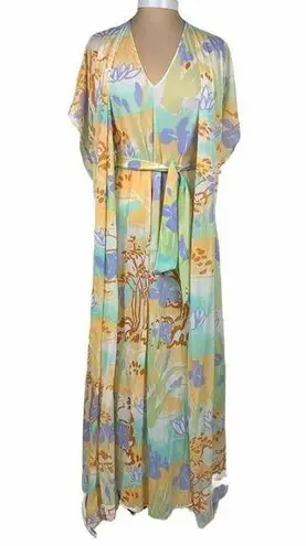 Maidenform Vintage Donald Brooks for Maiden Form 70s MED Kaftan Gown and Robe Kimono Duster