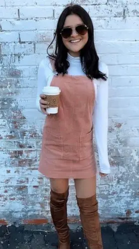 Forever 21 pink overall dress 2025