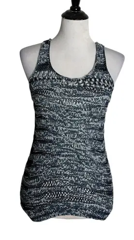 Ramy Brook Crochet Knit Sleeveless Top Women Size XS Blue Layering Coastal BOHO