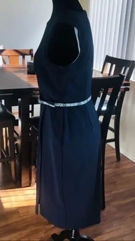 Connected Apparel Womens Belted Sheath Party Dress