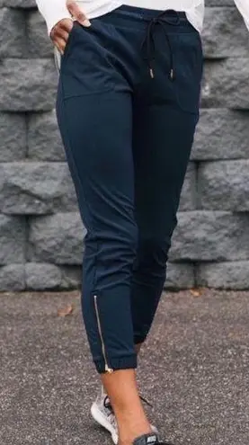 Zyia Active Navy Blue Everywhere Zipper Joggers