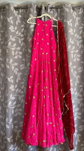 SANI Nila Anarkali with Dupatta Pink Size M