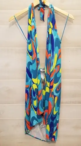 Trina Turk {M}  Sarong Swim Cover Up Multiple Ways To Wear Bright Multicolored