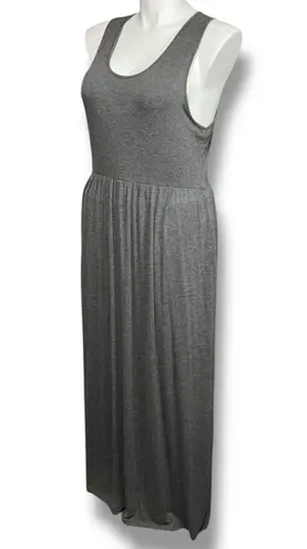 Annabelle Womens Maxi Dress Sleeveles Tank Top Elastic Waist Scoop Neck Gray 2XL Size 2X