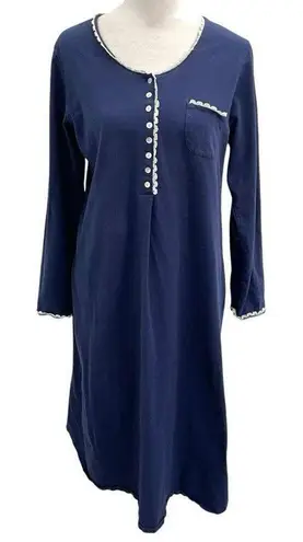 Eileen West Cottagecore Granny Feminine Romantic Nightgown Blue size Small